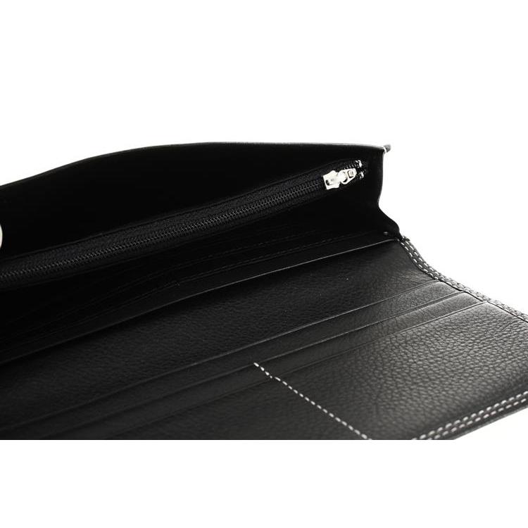 ロングウォレット ジャパンホルス 長財布 牛革 ブラック ブラック