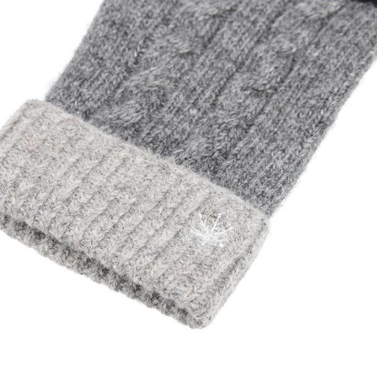 アイタッチグローブ ケーブル編み ブラック×グレー【ロフト限定】 ブラック×グレー