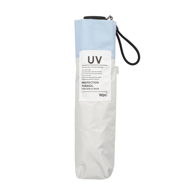 折りたたみ傘 スリム晴雨兼用 ライトグレー×サックス【ロフト限定】 ライトグレー×サックス