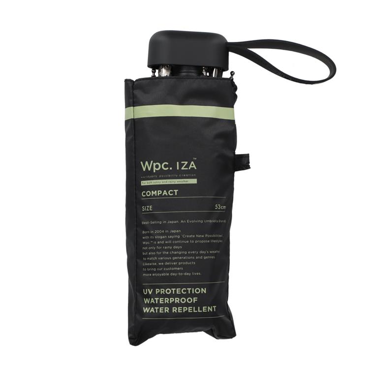 折りたたみ傘 晴雨兼用 IZA compact シングルライン ブラック【ロフト限定】 ブラック