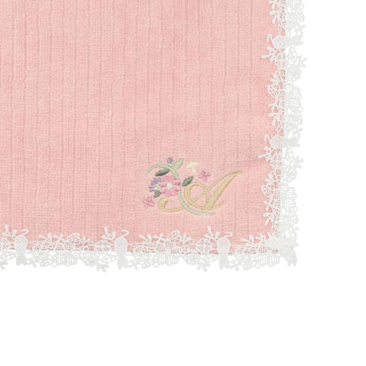 イニシャルタオルハンカチ A ピンク【ロフト限定】 A(ピンク)