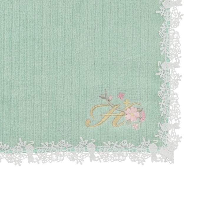 イニシャルタオルハンカチ H ミント【ロフト限定】 H(ミント)