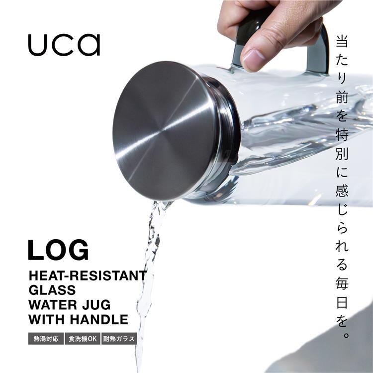 LOG 耐熱ガラスウォータージャグ ハンドル付き 1.0L