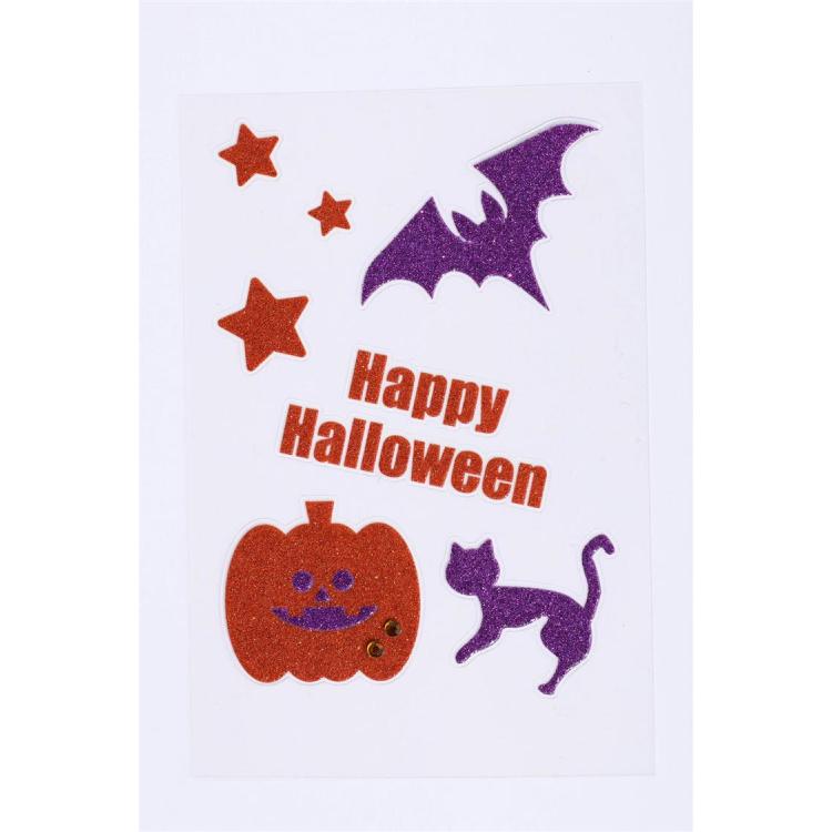 モアグリッターフェイスシール ハロウィン パンプキンスター