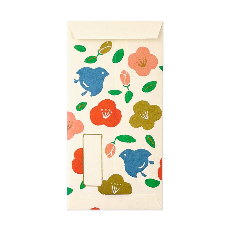 年賀のし袋 ふわり和紙 つばき 3枚入り つばき