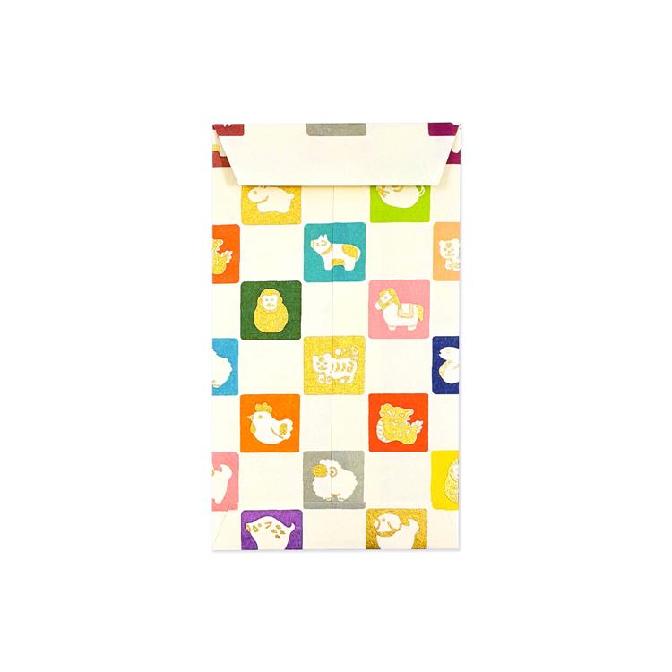 年賀ぽち袋 ふわり和紙 十二支 3枚入り 十二支