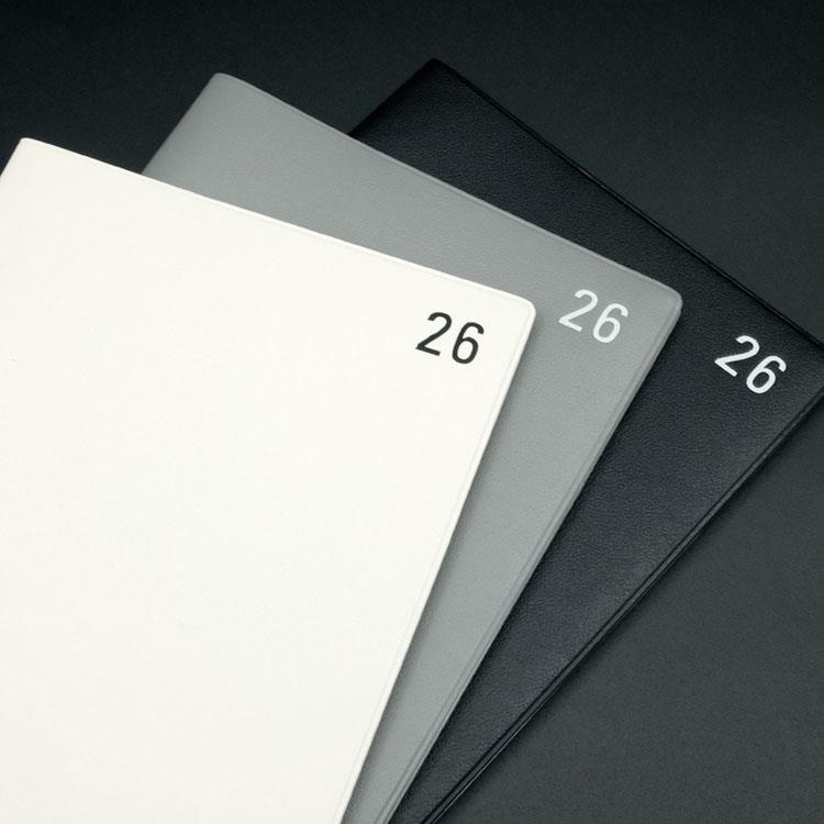 2025年12月始まり手帳 月間 A5 年号 ブラック ブラック