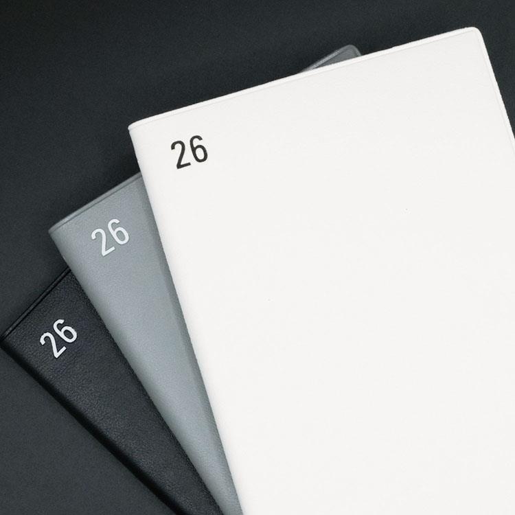 2025年12月始まり手帳 週間レフト B6変型 タスクログ 年号 ブラック ブラック