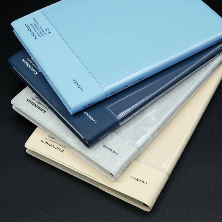 2026年3月始まり手帳 週間バーチカルレフト B6 ポケット ネイビー ネイビー