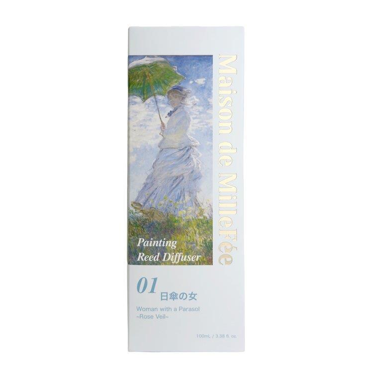絵画ディフューザー 100ml 01日傘の女 ローズヴェール 01日傘の女