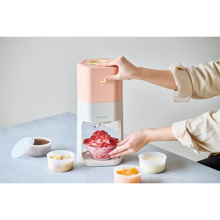 電動かき氷器 コーラルピンク レコルト コーラルピンク