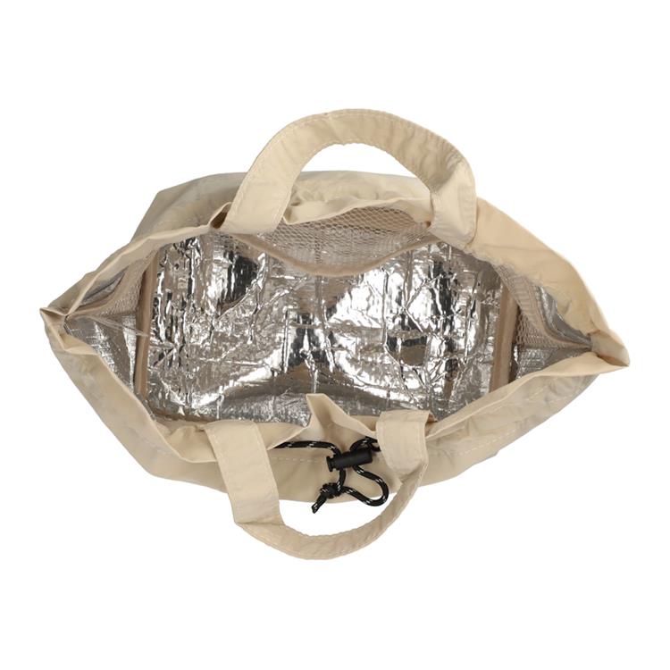 ランチ巾着 Lサイズ アルミ ベージュ【ロフト限定】