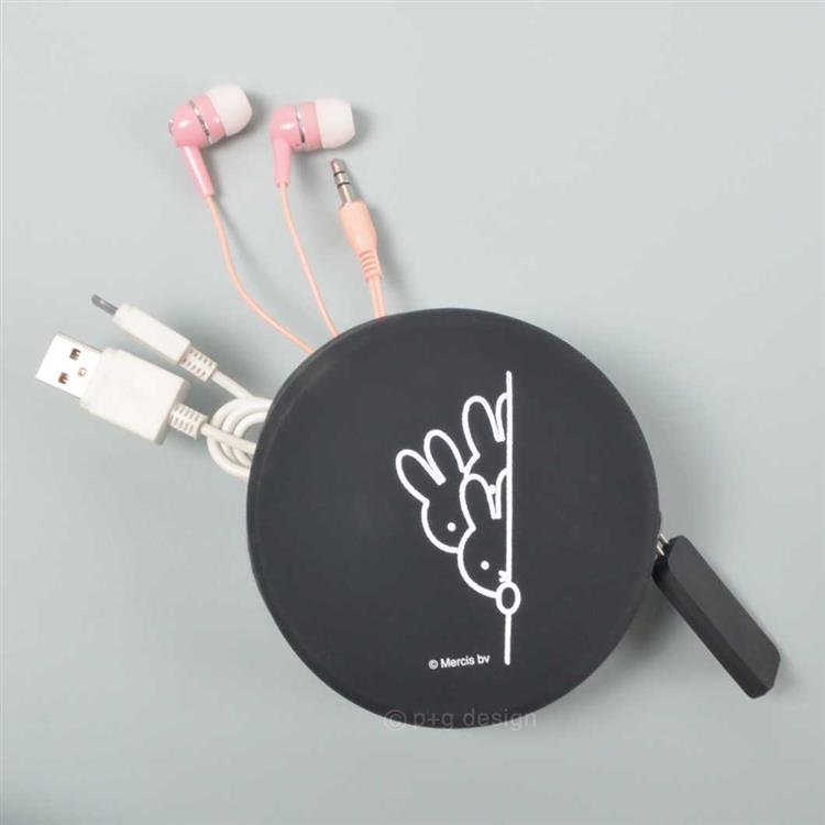 ミッフィー シリコン ラウンドポーチ ブラック