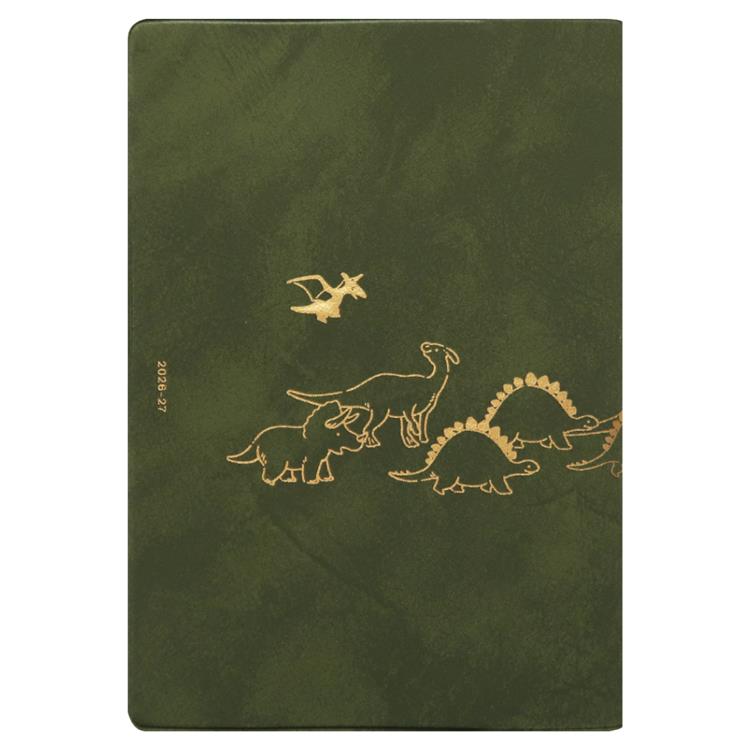 2026年4月始まり手帳 月間 B6 フルカラー アララ 恐竜 恐竜