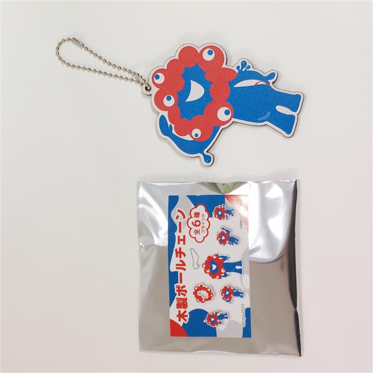 木製ボールチェーン ロゴ 1個入: キャラクター・バラエティ雑貨