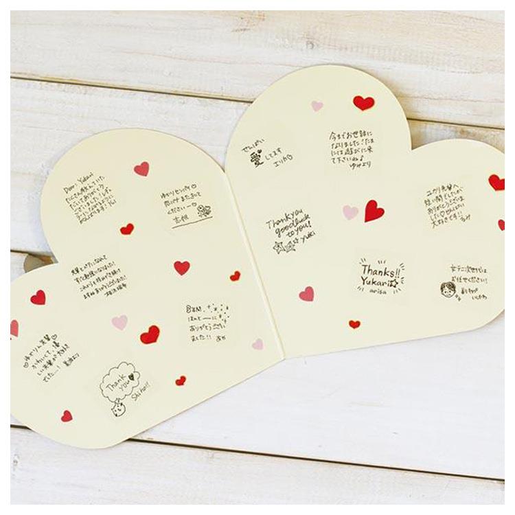 スクラップカード ハート S レッド レッド