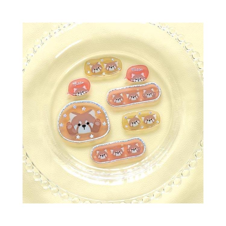 クリアフレークシール トリオ レッサーパンダ レッサーパンダ