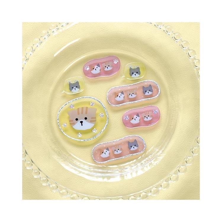 クリアフレークシール トリオ ネコ ネコ