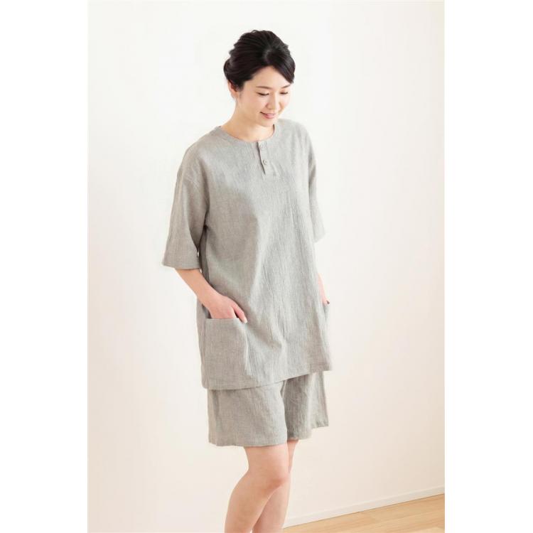 着るガーゼTシャツ&パンツセット フリーサイズ 杢グレー【ロフト限定】 杢グレー