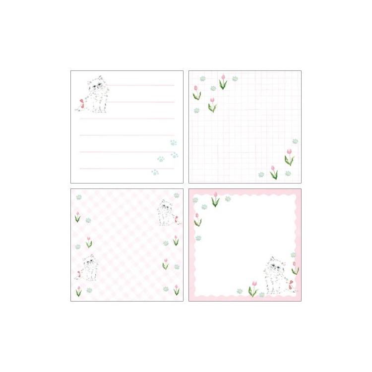 メモパッド・スクエア 利光春華 チューリップキャット チューリップキャット