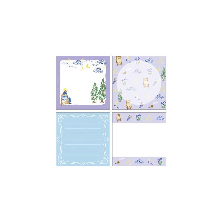 フィクタジアアート メモパッド スクエア 月夜 月夜