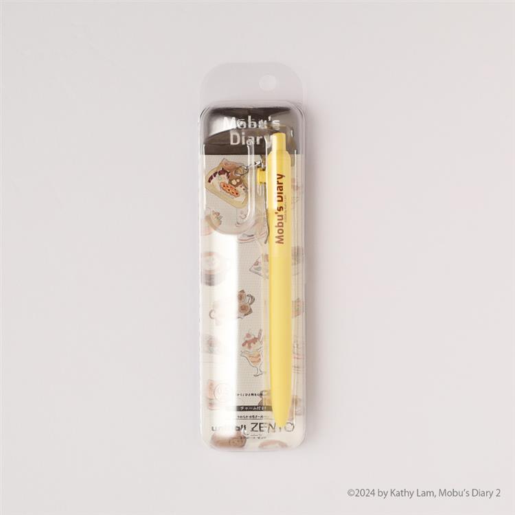 三毛猫モブは猫缶を稼ぎたい Mobu’s Diary ユニボールゼント ボールペン 0.5mm チャーム付き パイ パイ