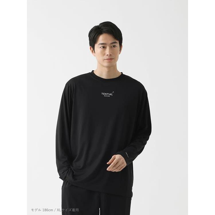 HOLIDAY ブラック 長袖トップス Dry Men's 長袖Tシャツ ブラック Sサイズ(ブラック:S): コスメ