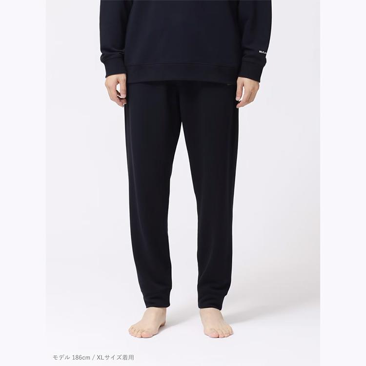 リカバリーウェア スウェット メンズ ロングパンツ ブラック Lサイズ L:ブラック