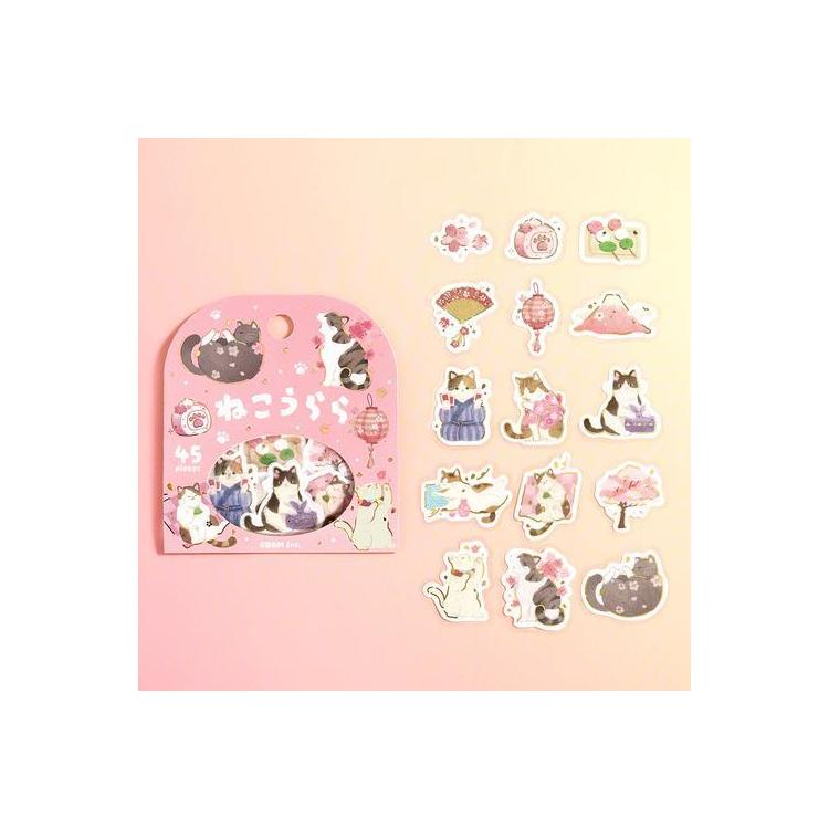 春柄 フレークシール ねこうらら ねこうらら