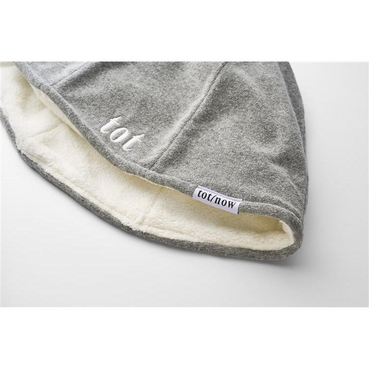 美容師がつくった髪とお肌をまもるサウナハット グレー/アイボリー グレー/アイボリー