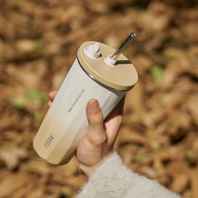 ストロータンブラー 600ml モカベージュ モカベージュ