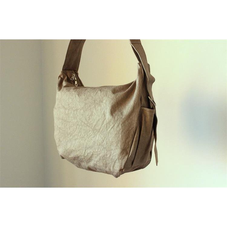 narrow shoulder bag large キャメル キャメル