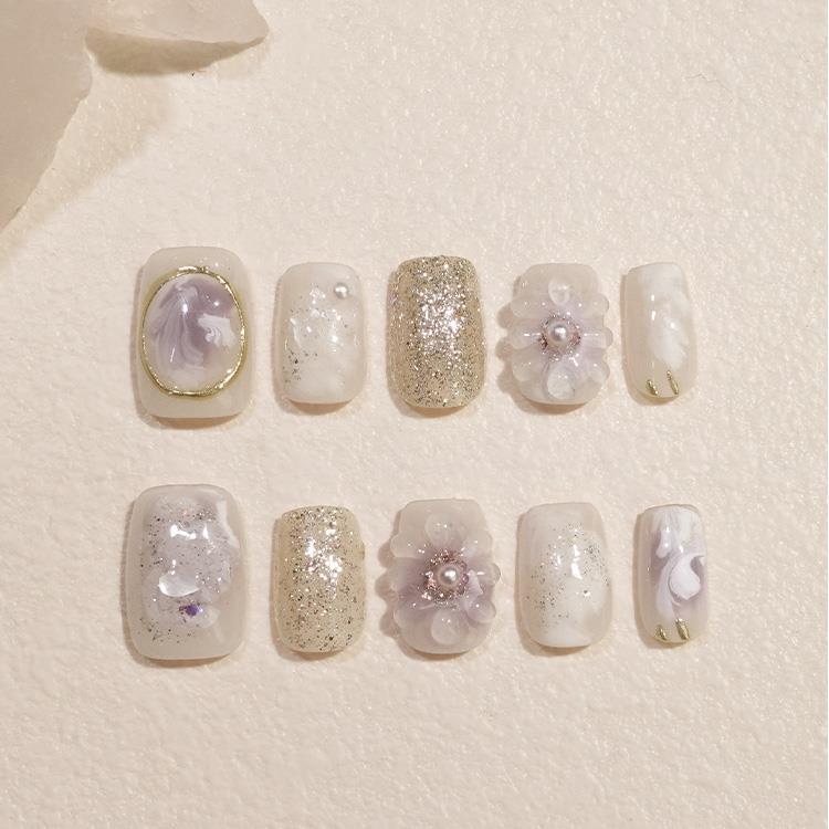 ネイルチップ Pearl Lilac