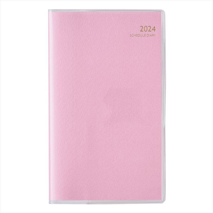 ２０２４年１月始まり手帳　月間　Ｂ７　スリムｉ　ピンク ピンク