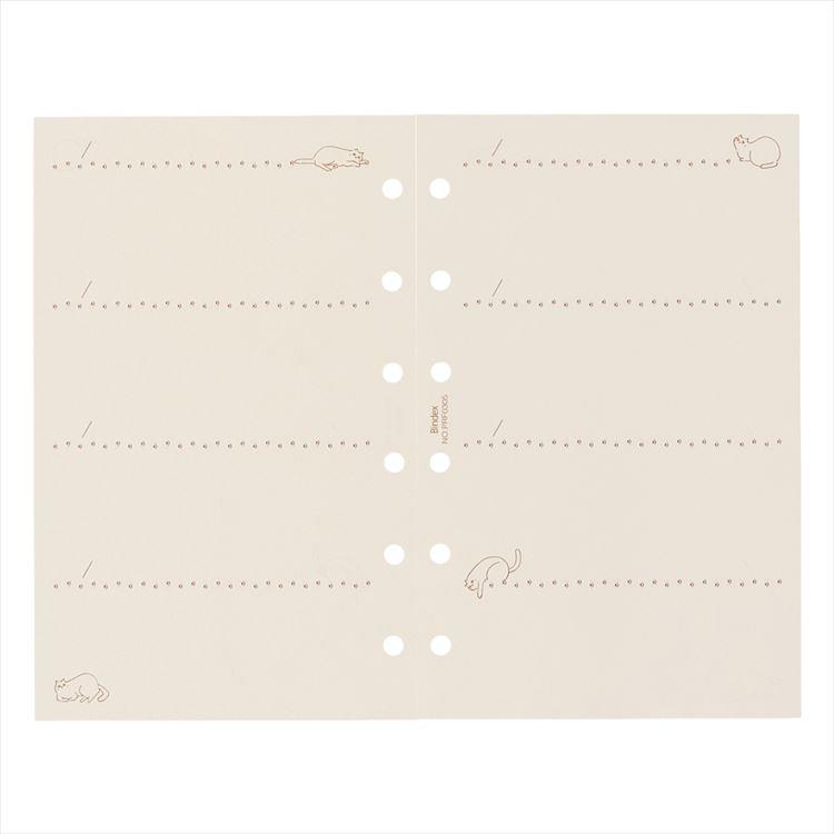 システム手帳用リフィル ミニ6 ウィークリー フリーログ ねこ