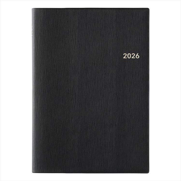 2026年4月始まり手帳 週間バーチカル A5 NOLTY トリム3 ブラック ブラック
