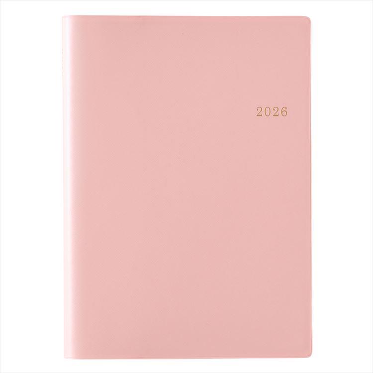 2026年4月始まり手帳 週間レフト A5 NOLTY リング2 ピンク ピンク