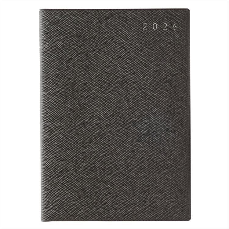 2026年4月始まり手帳 週間レフト B6 NOLTY エクリ 日曜始まり ダークグレー ダークグレー