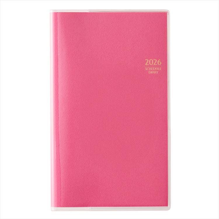 2026年4月始まり手帳 月間 B7 NOLTY スリム-i 日曜始まり マゼンタピンク マゼンタピンク