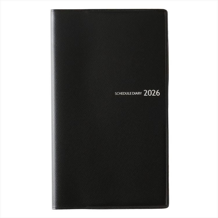 2026年4月始まり手帳 月間 B7 NOLTY スリム 日曜始まり ブラック ブラック