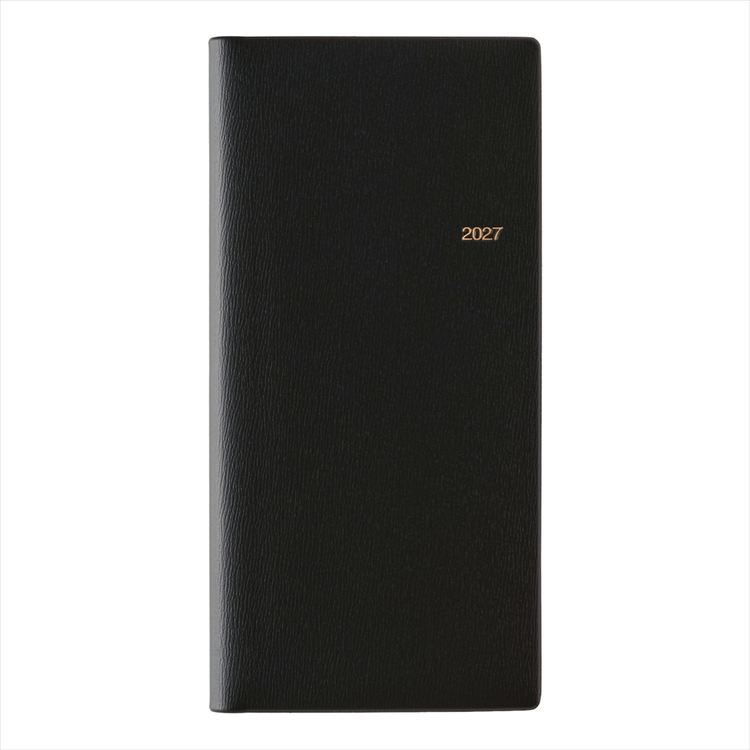 2027年1月始まり手帳 月間 B7 NOLTY ウィック スリム 黒 1 黒 1