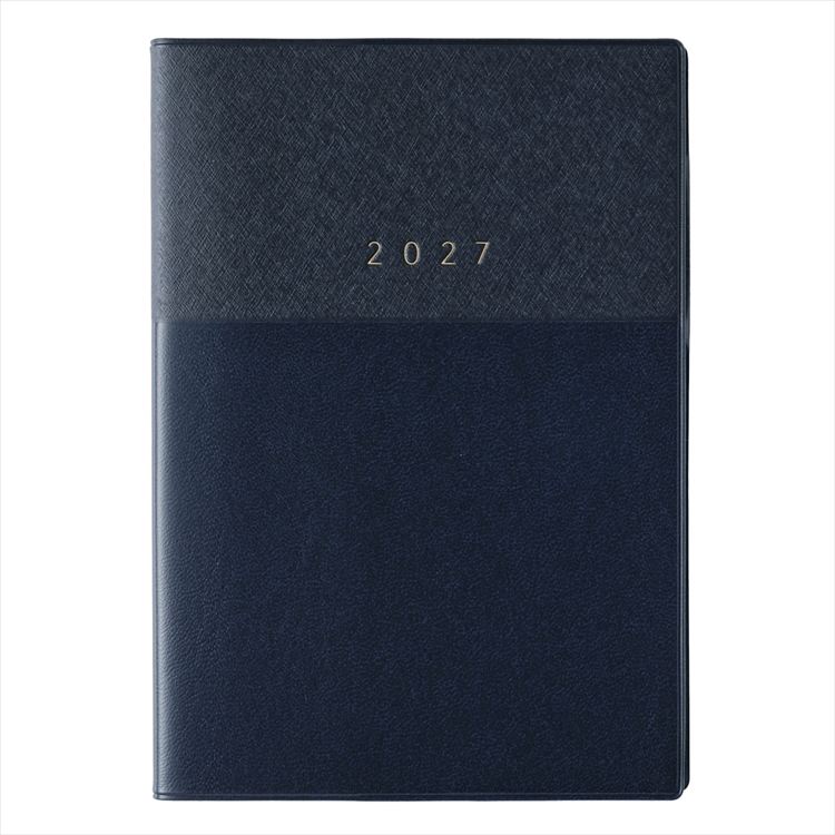 2027年1月始まり手帳 月間 B6 NOLTY エクリ メモ ネイビー ネイビー