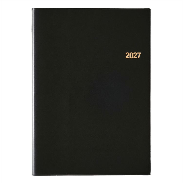 2027年1月始まり手帳 週間レフト B5 NOLTY 能率手帳 黒 黒