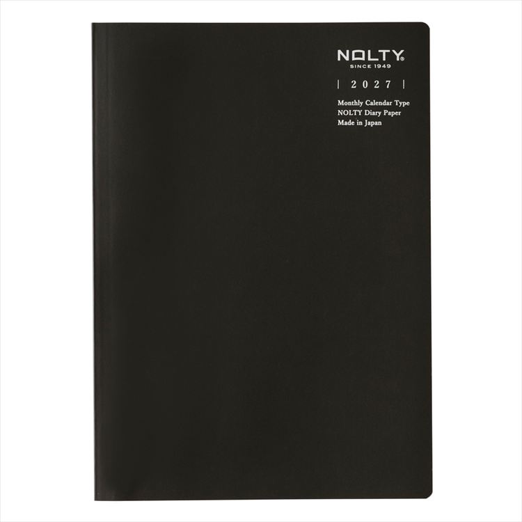 2027年1月始まり手帳 月間 A5 NOLTY ティオ ブラック ブラック