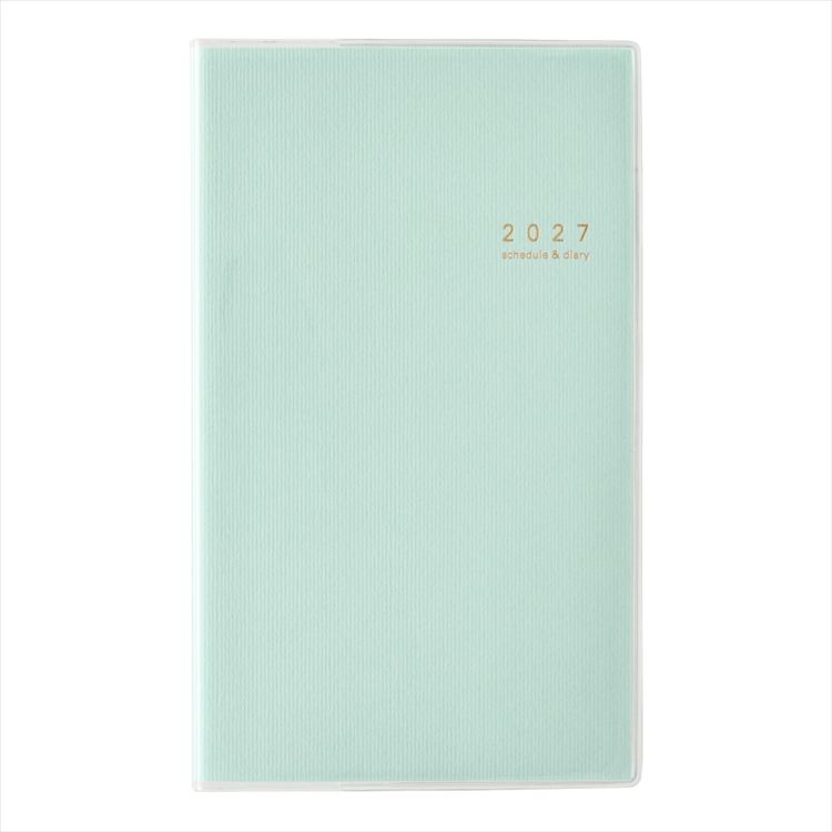 2027年1月始まり手帳 月間 A6 NOLTY アクセス 新書 グリーン グリーン