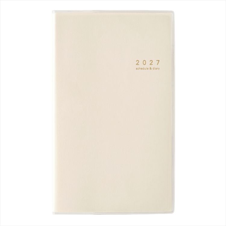 2027年1月始まり手帳 月間 A6 NOLTY アクセス 新書 ホワイト ホワイト