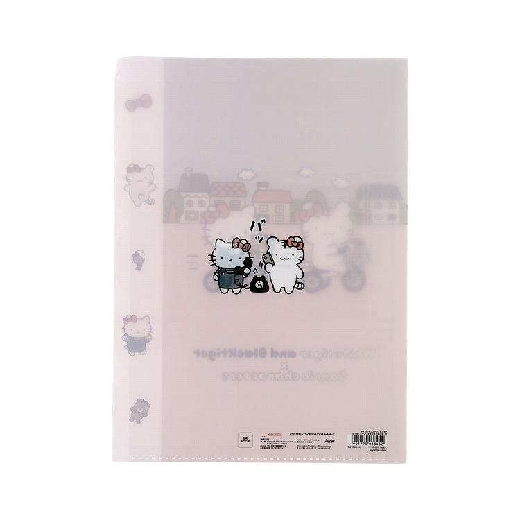 ダイカットクリアファイル ホワイトタイガーとブラックタイガー×サンリオキャラクターズ ピンク ピンク