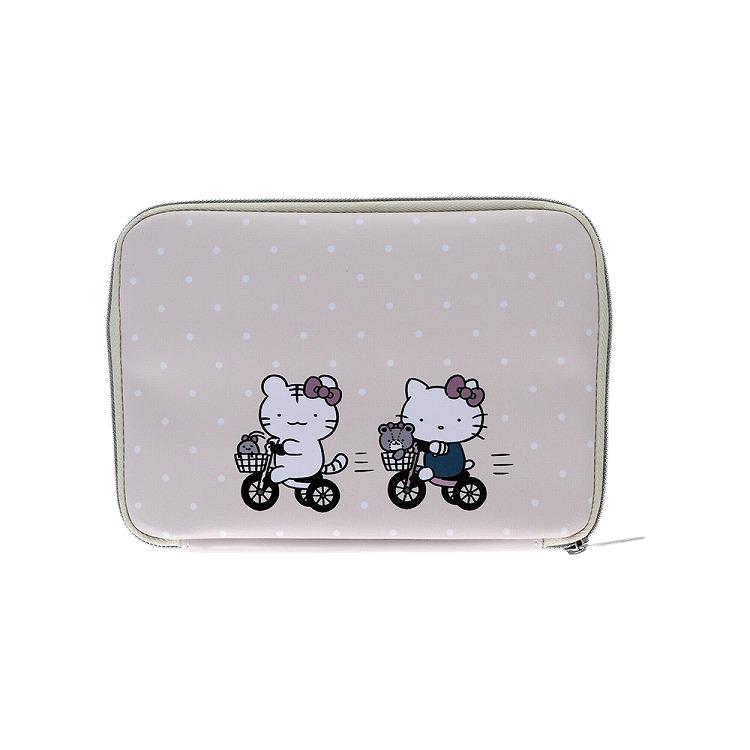 お薬ポーチ ホワイトタイガーとブラックタイガー×サンリオキャラクターズ ベージュ ベージュ