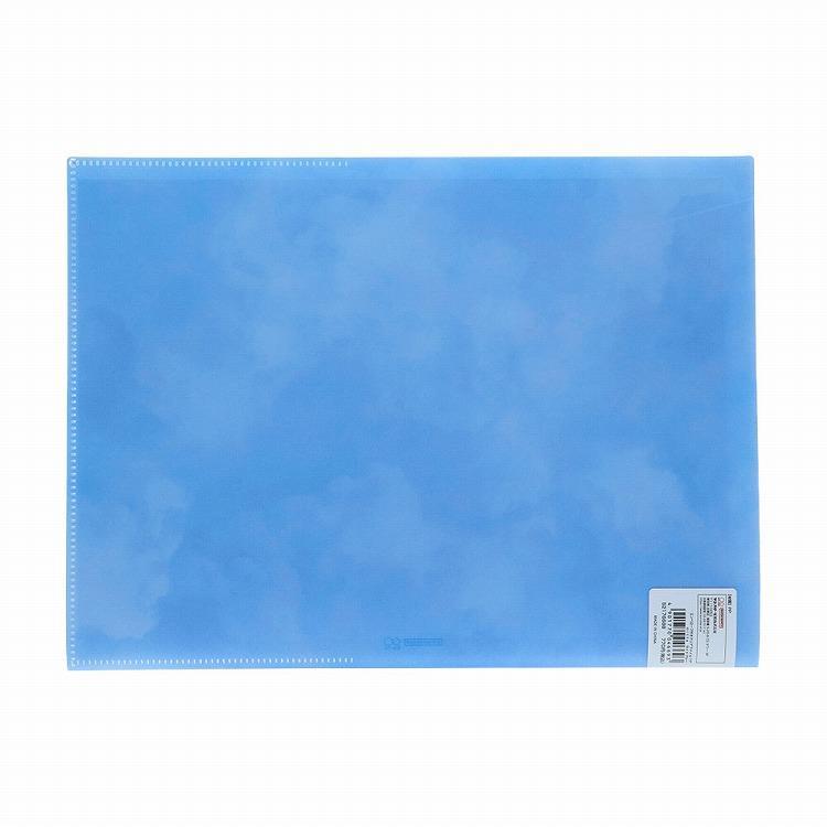 エンベロープ付きクリアファイル 7P A4 ライトブルー ライトブルー