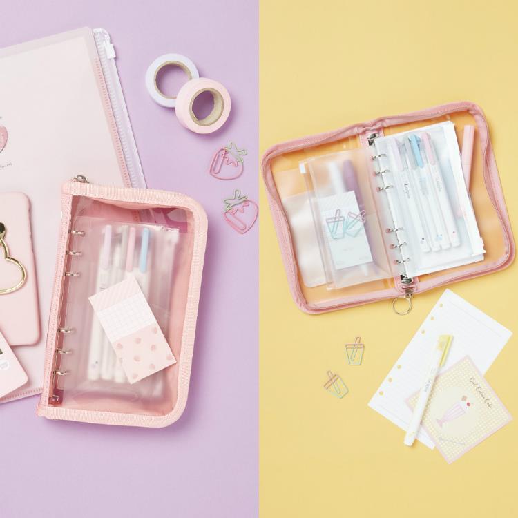 バインダーペンケース バインミー クリア ピンク クリア ピンク ステーショナリー ロフト公式通販サイト Loft